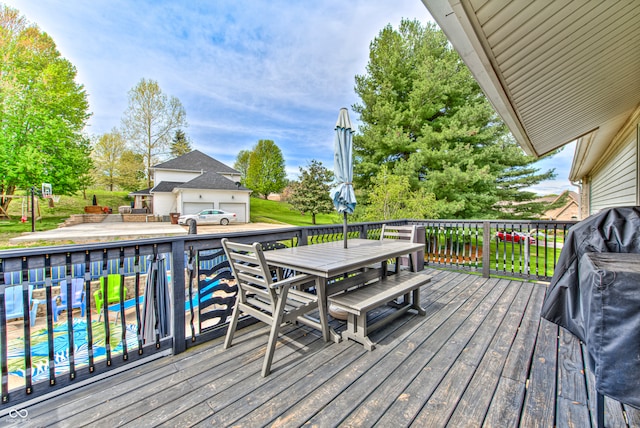 view of wooden terrace