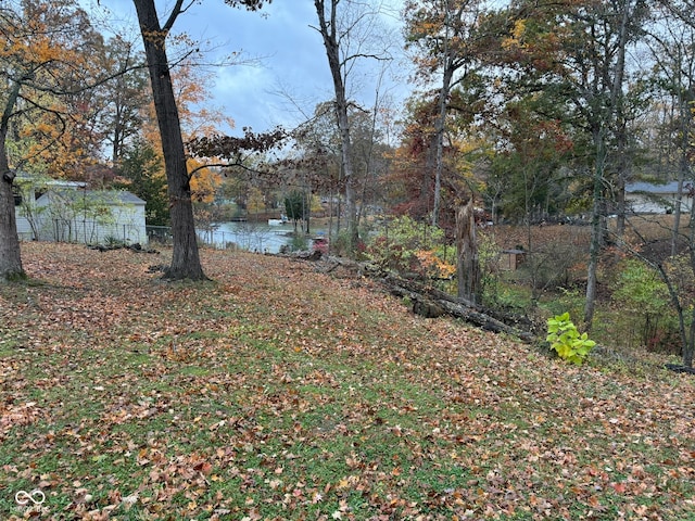 view of yard featuring a water view