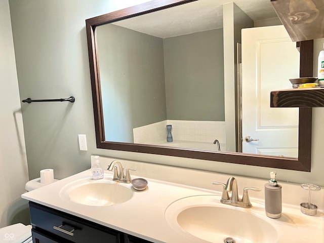 5778 W Commonview Dr, Mccordsville, IN 46055 - bathroom with double vanity and toilet