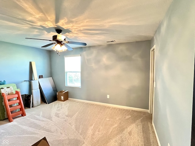 5778 W Commonview Dr, Mccordsville, IN 46055 - carpeted spare room featuring a ceiling fan and baseboards