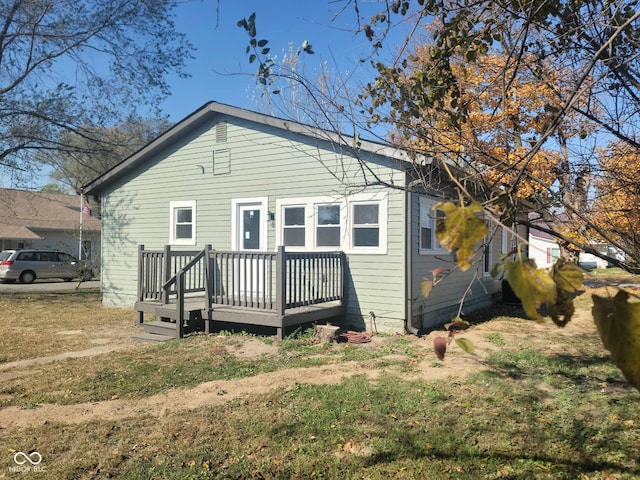 325 E Church St, Paragon, IN 46166 - back of house featuring a wooden deck