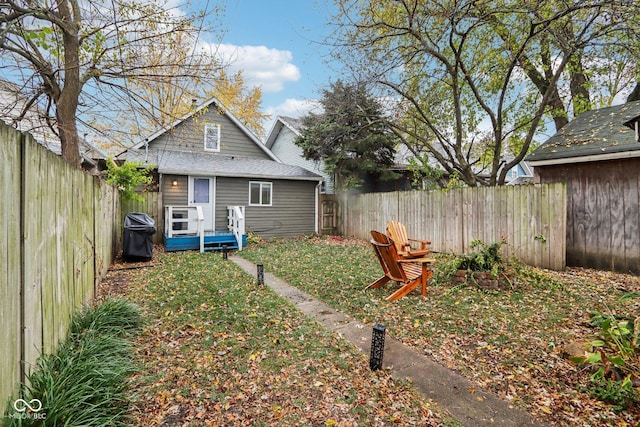 2028 Hoyt Ave, Indianapolis, IN 46203 - fenced backyard featuring a deck