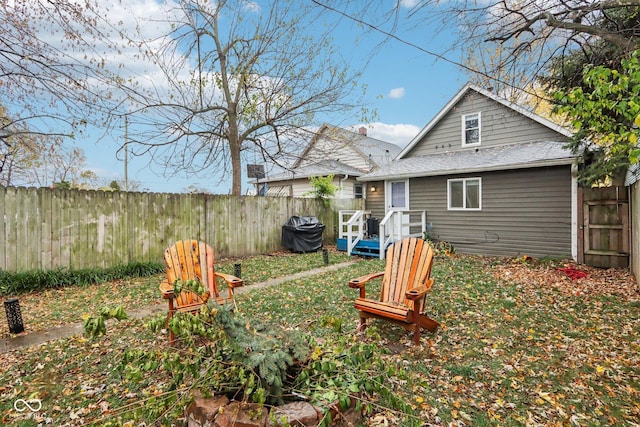 2028 Hoyt Ave, Indianapolis, IN 46203 - view of yard with a wooden deck