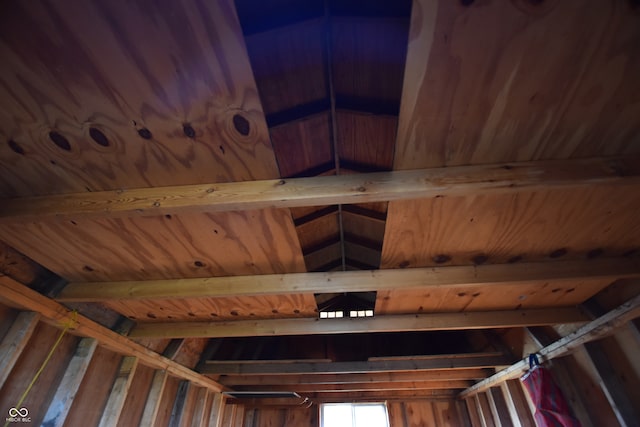 interior details with beamed ceiling and wooden ceiling