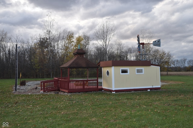 exterior space featuring a gazebo