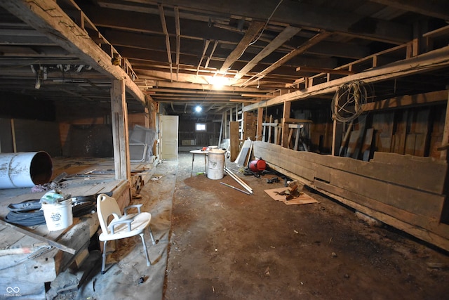 view of basement