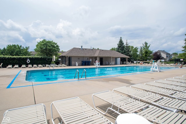 view of pool with a patio