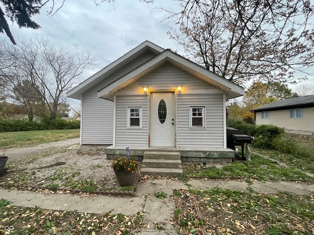 view of bungalow