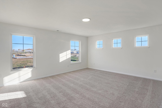 carpeted empty room featuring a healthy amount of sunlight