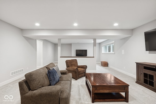 view of carpeted living room