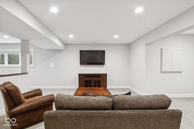 view of carpeted living room