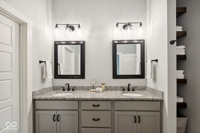 bathroom featuring vanity