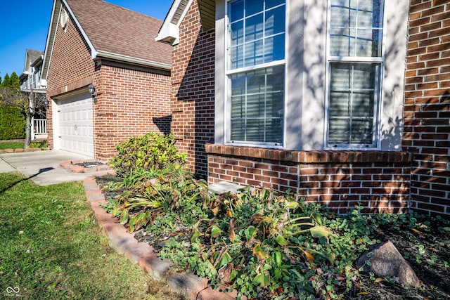 view of home's exterior with a garage