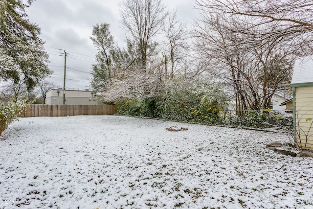 view of snowy yard