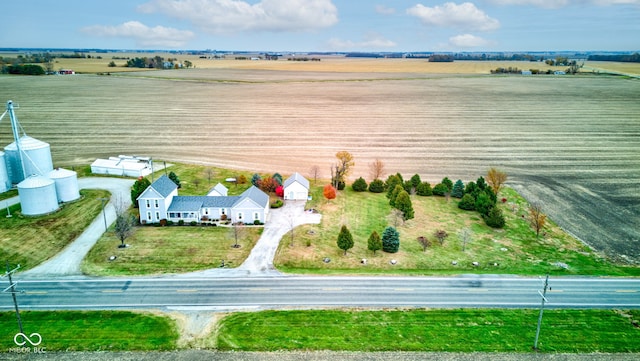 aerial view featuring a rural view