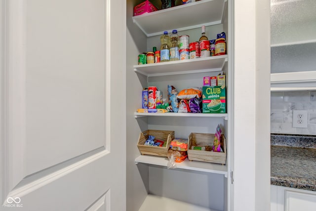 view of pantry