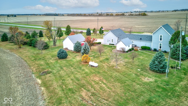 aerial view featuring a rural view