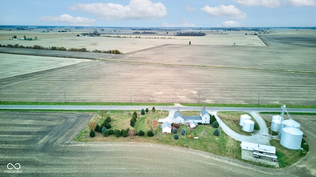 bird's eye view with a rural view