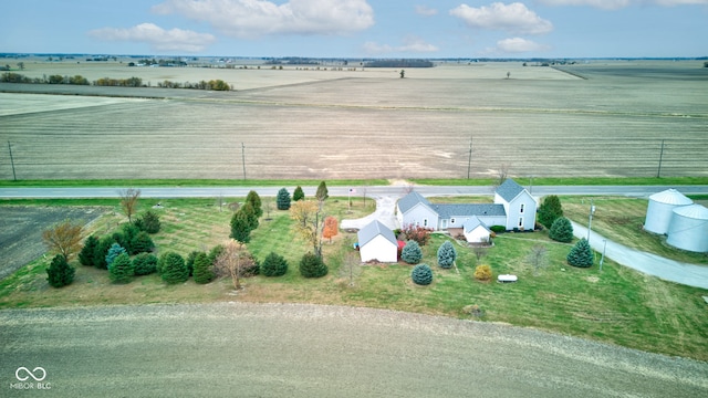 aerial view with a rural view