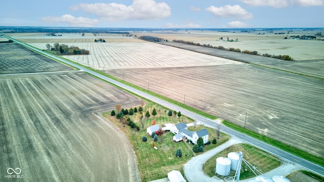 drone / aerial view featuring a rural view