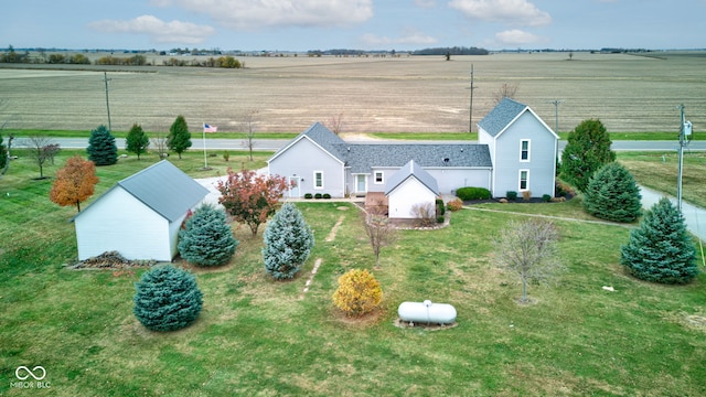 drone / aerial view featuring a rural view