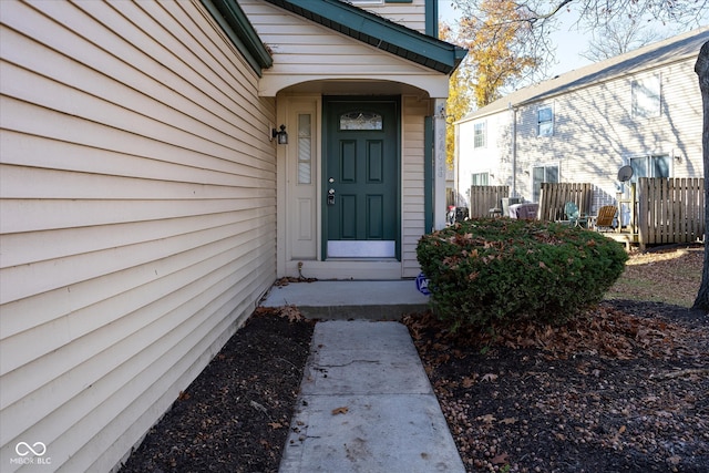 view of doorway to property