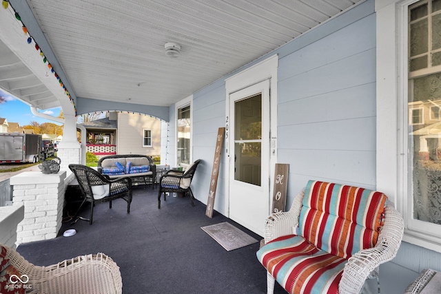 view of patio / terrace featuring an outdoor hangout area