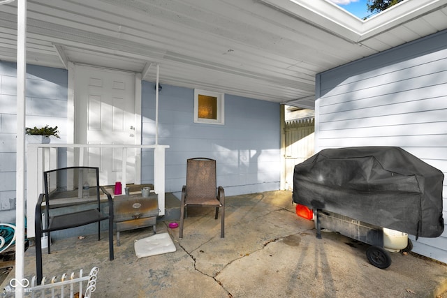 view of patio featuring grilling area