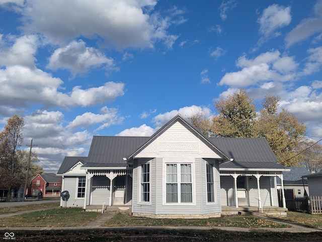 view of front of home with a porch