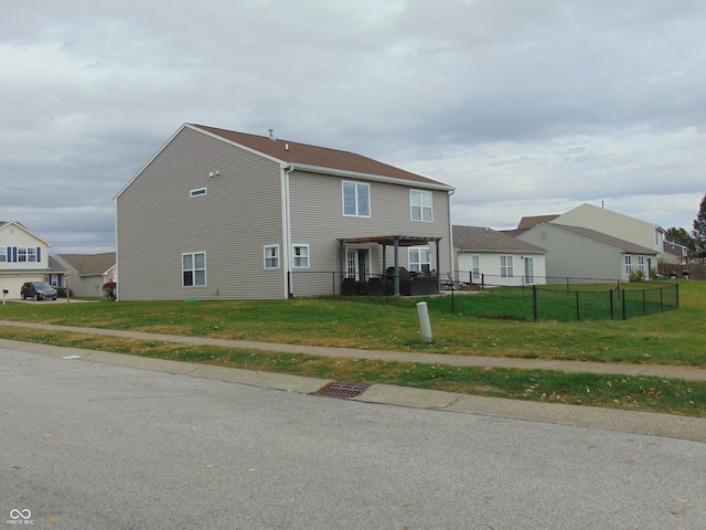 exterior space with a lawn