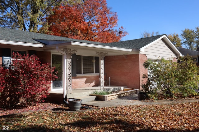 property entrance with a porch