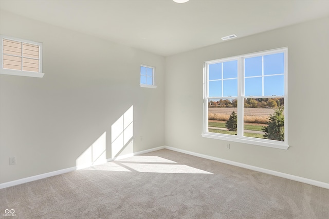 view of carpeted spare room