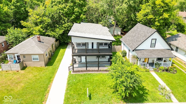 birds eye view of property