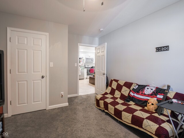 bedroom featuring carpet floors