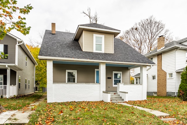 bungalow featuring covered porch