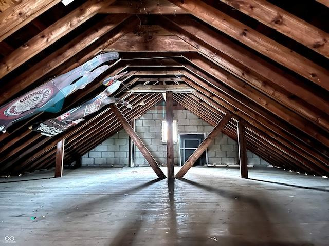 view of attic