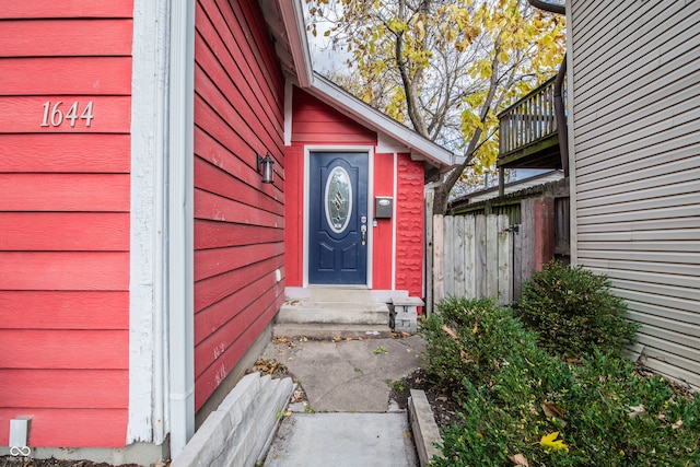 view of property entrance