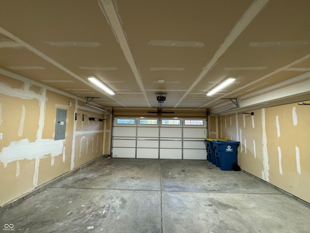 garage featuring electric panel