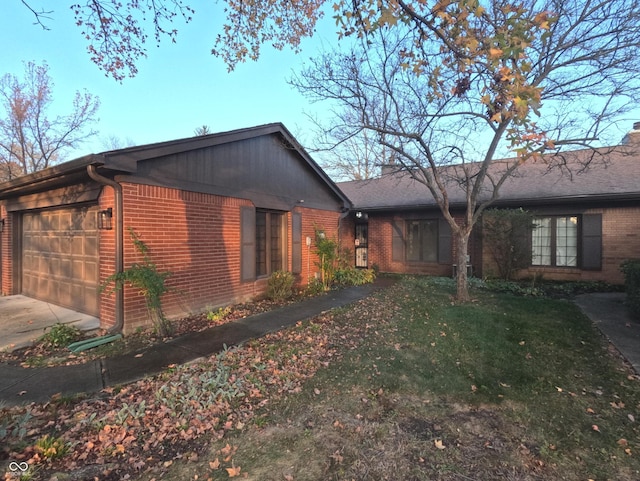 exterior space featuring a garage