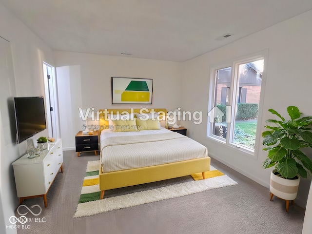 view of carpeted bedroom