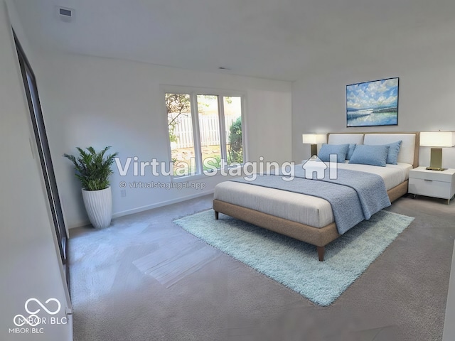 view of carpeted bedroom