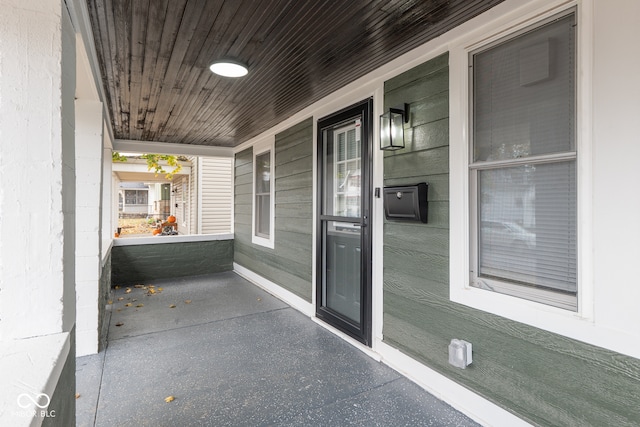 exterior space with covered porch