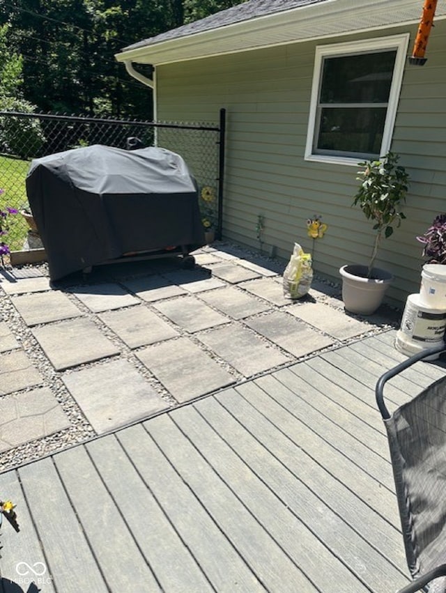 exterior space with grilling area and a patio