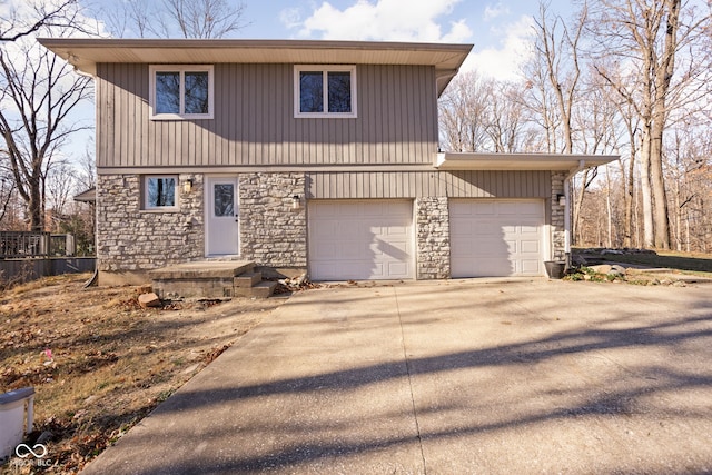 view of property featuring a garage