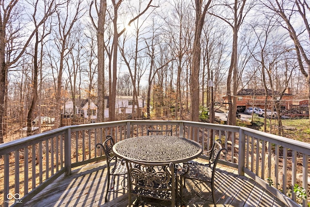 view of wooden terrace