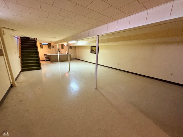 view of basement