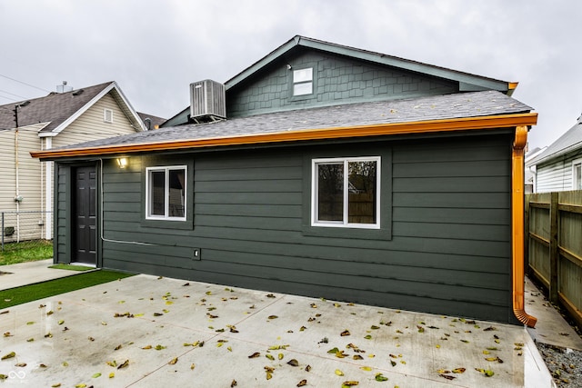 1621 Draper St, Indianapolis, IN 46203 - back of property with a patio area and central air condition unit