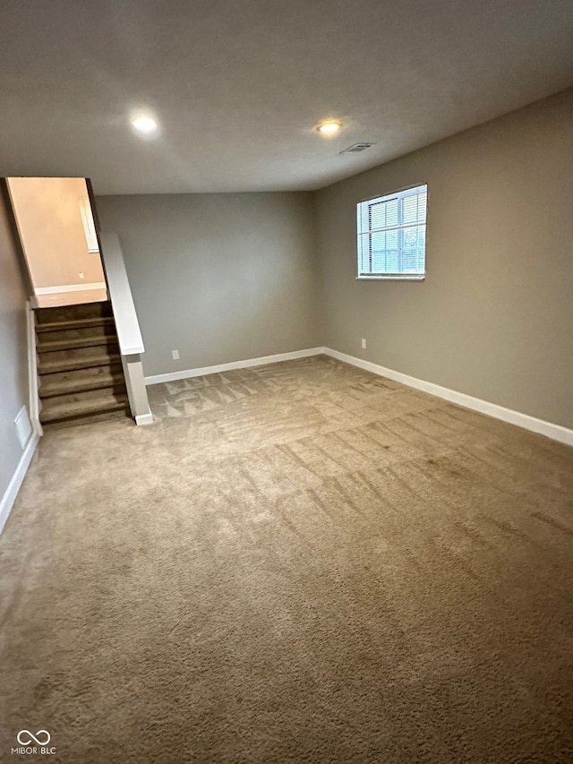 view of carpeted empty room