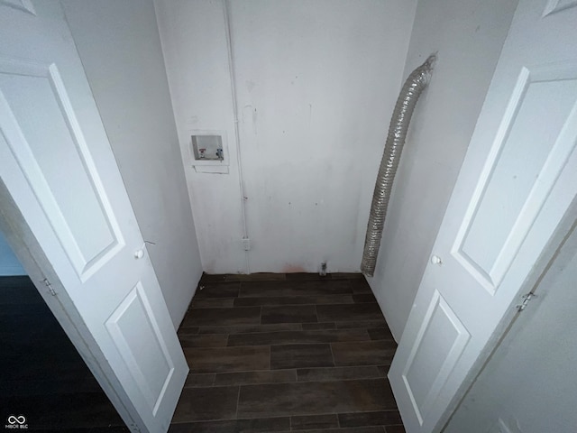 hall featuring dark hardwood / wood-style flooring