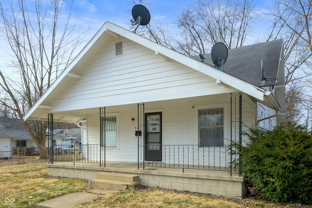 bungalow with covered porch